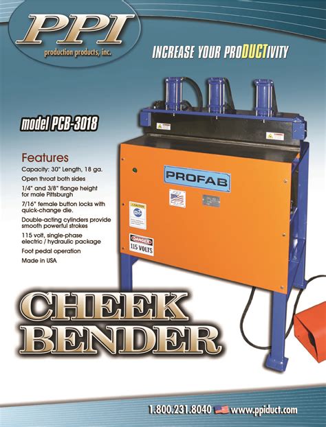 hydraulic metal fabrication cheek bender|profab hydraulic cheek bender.